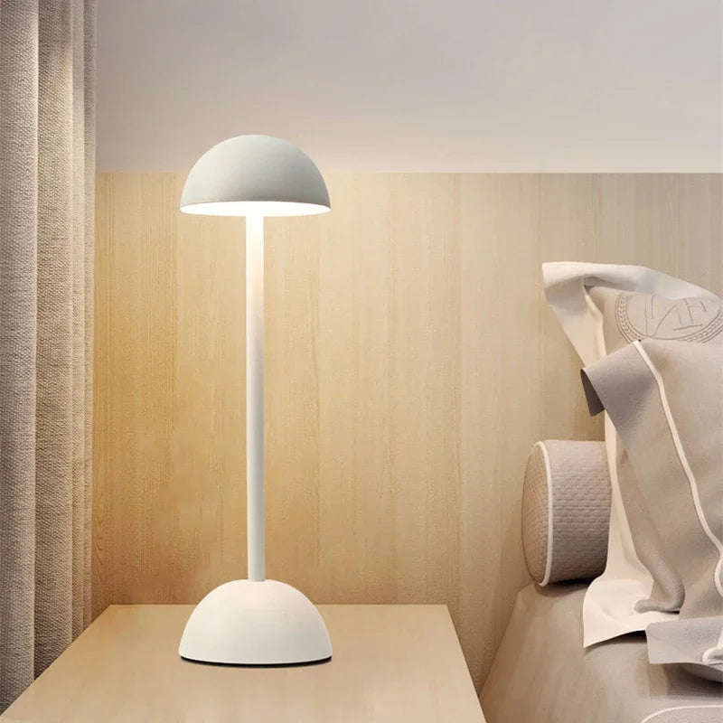 Nordic LED Mushroom Table Lamp Touch USB Rechargeable For Fixture Home Bedroom Dorm Study Bedside Desk Decoration Night Light