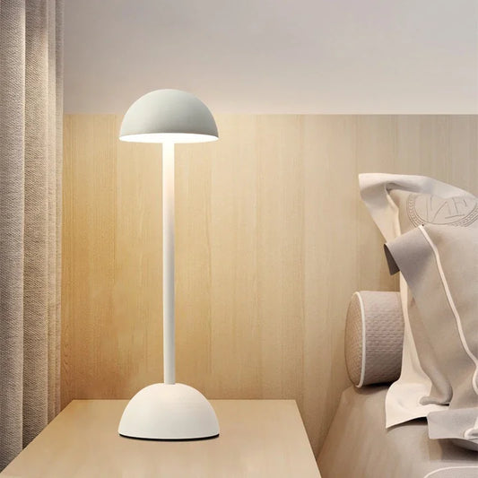 Nordic LED Mushroom Table Lamp Touch USB Rechargeable For Fixture Home Bedroom Dorm Study Bedside Desk Decoration Night Light