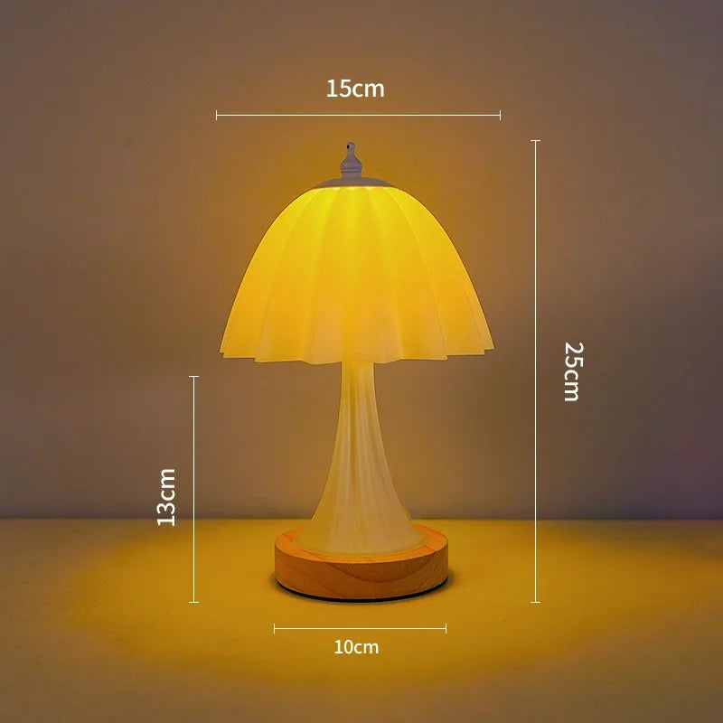 Nordic Pleated Table Lamp DIY Foldable 5V USB 220V Art Atmosphere Bedroom Bedside Night Light Home Decorate