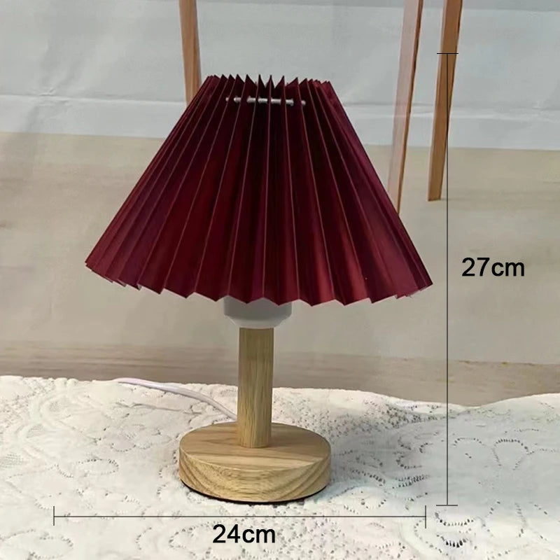 Nordic Pleated Table Lamp DIY Foldable 5V USB 220V Art Atmosphere Bedroom Bedside Night Light Home Decorate