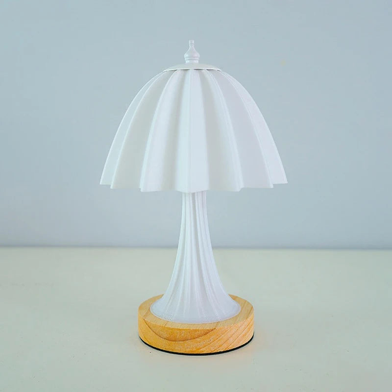 Nordic Pleated Table Lamp DIY Foldable 5V USB 220V Art Atmosphere Bedroom Bedside Night Light Home Decorate