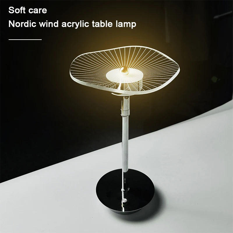 Rechargeable LED Night Light Touch Bedroom Night Lamp Bedroom Study Bedside Atmosphere Decoration Glass LED Table Lamps