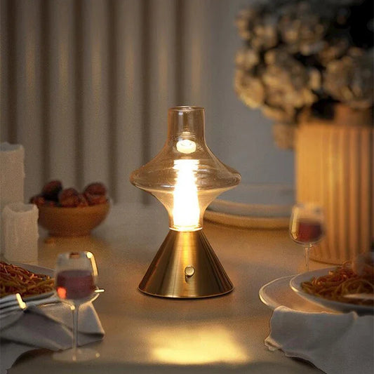 Rechargeable Led Night Light Touch Bedroom Night Lamp Bedroom Study  Bedside Atmosphere  Decoration Glass Led Table Lamps