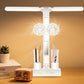 Rechargeable Table Lamp for Study Desk Lamp Reading Light LED Table Light with Fan LED Clock Dispaly Reading Lamp