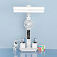 Rechargeable Table Lamp for Study, Desk Lamp Reading Light Led Table Light with Fan, Led Clock Dispaly Reading Lamp