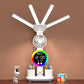 Rechargeable Table Lamp for Study, Desk Lamp Reading Light Led Table Light with Fan, Led Clock Dispaly Reading Lamp