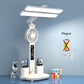 Rechargeable Table Lamp for Study, Desk Lamp Reading Light Led Table Light with Fan, Led Clock Dispaly Reading Lamp