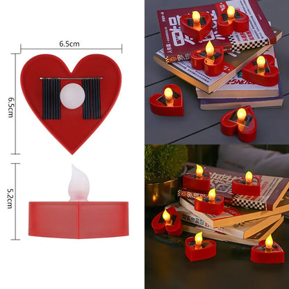 Solar Tea Light Led Candles Flameless Outdoor Waterproof Solar Tea Lights Rechargeable Candles for Party Garden Home Decor