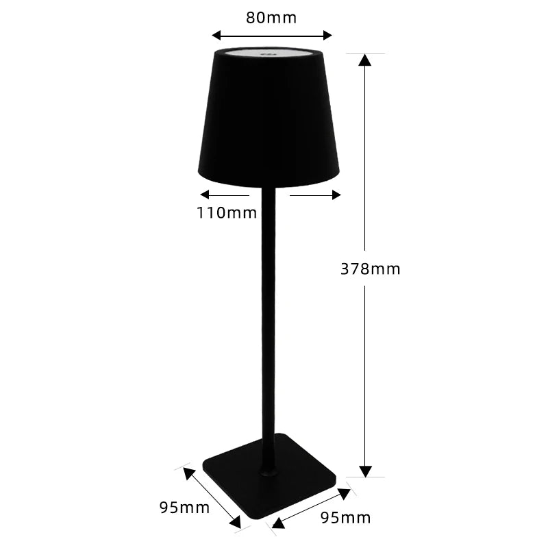 Table Lamp Dimmable Wireless Rechargeable Desk Lamp Bedroom Night Bedside Light for Bar Coffee Hotel Restaurant House Decoration