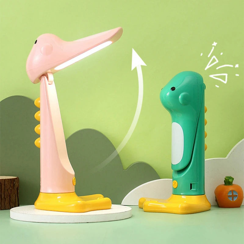 Touch Switch Cute Dinosaur LED Night Light for Kids Children Gift Bedroom Table Lamp USB Rechargeable Sleeping Timming Light