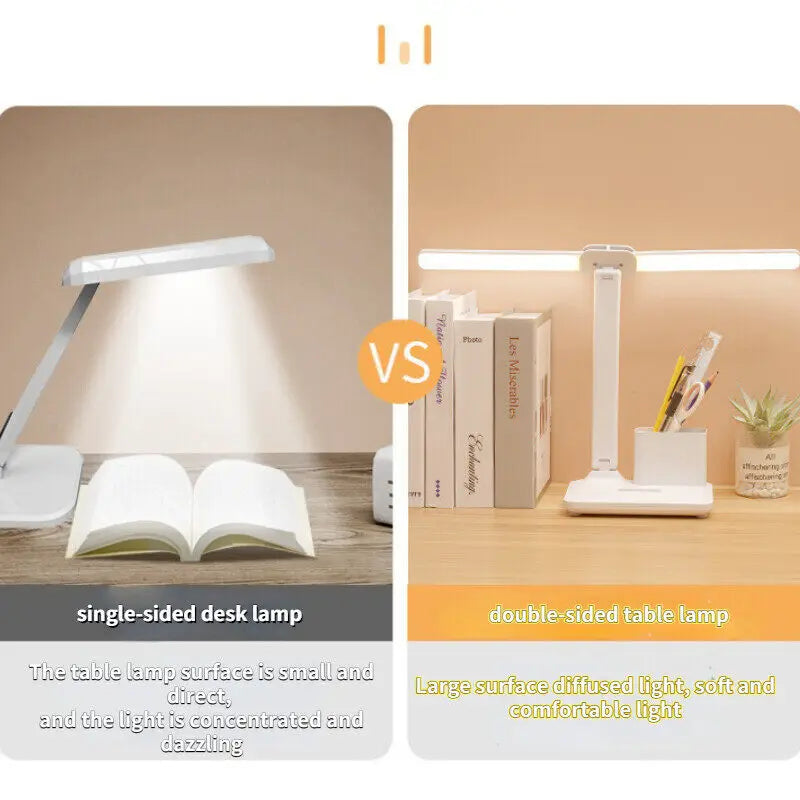 USB Charging LED Table Lamp Stepless Dimming Desk Lamp Multi-function Night Lamp For Bedroom Reading Light White Light