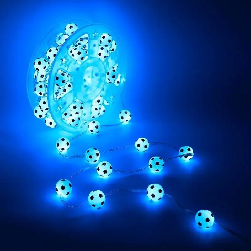 USB LED String Lights Football Soccer Shaped Fairy Lights LED Hanging Lights for Carnival Parties Decor