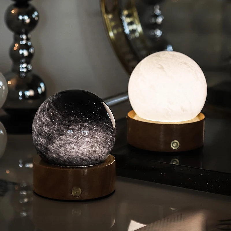 Unique 3D Crystal Ball Lamp With Galaxy and Planetary Projections USB Night Light For Cozy Atmosphere Plasma Ball