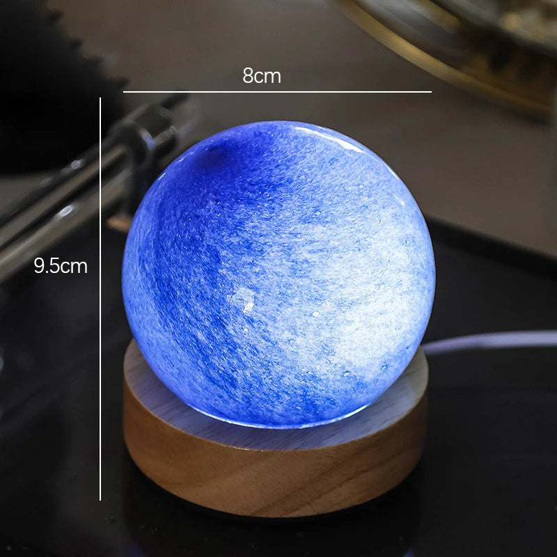 Unique 3D Crystal Ball Lamp With Galaxy and Planetary Projections USB Night Light For Cozy Atmosphere Plasma Ball