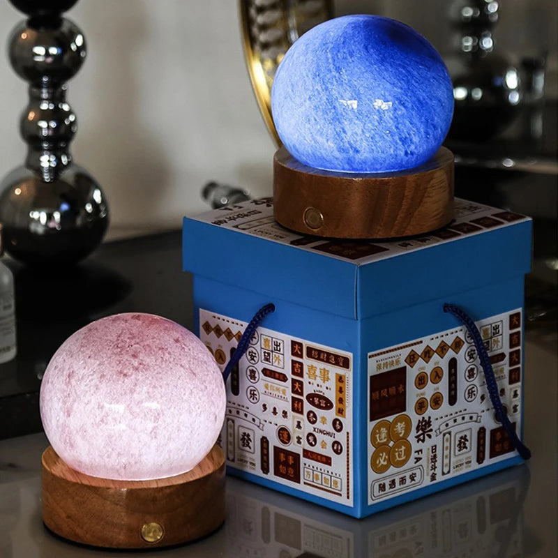 Unique 3D Crystal Ball Lamp With Galaxy and Planetary Projections USB Night Light For Cozy Atmosphere Plasma Ball