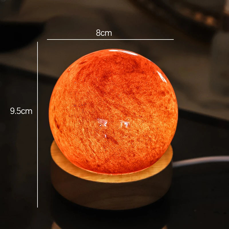 Unique 3D Crystal Ball Lamp With Galaxy and Planetary Projections USB Night Light For Cozy Atmosphere Plasma Ball