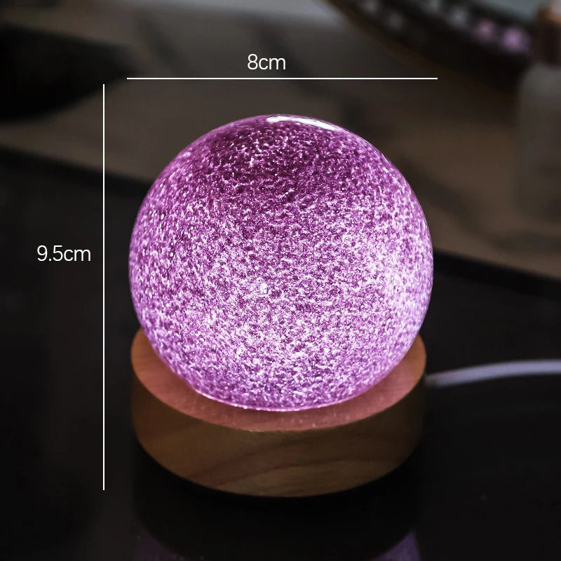 Unique 3D Crystal Ball Lamp With Galaxy and Planetary Projections USB Night Light For Cozy Atmosphere Plasma Ball