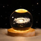 Unique Glowing Planetary GalaxyAstronaut Crystal Ball Night Lights USB Power Warm Bedside Light Christmas Kid Gift Night Lamp