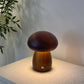 Wooden Mushrooms Night Light Touch Switch Bedroom Bedside Table Lamp Walnut Beech Wood Warm Dimmable Desk Light USB Chargeable