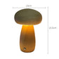 Wooden Mushrooms Night Light Touch Switch Bedroom Bedside Table Lamp Walnut Beech Wood Warm Dimmable Desk Light USB Chargeable